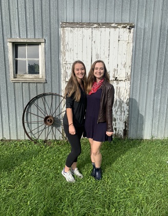 Picture Infront of Barn with Sister